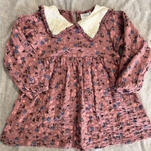 Zara floral dress with collar. 3T